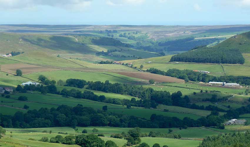 View of the Yorkshire Dales, an area of great natural beauty
